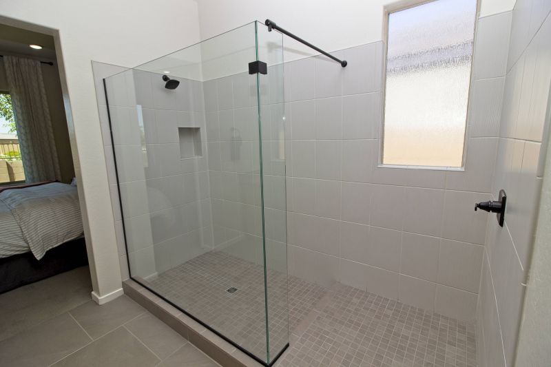 Minimalist Shower with Black Frame Glass